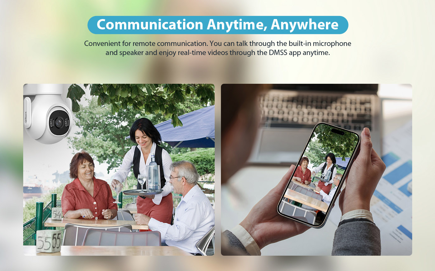5MP Outdoor Fixed-focal Wi-Fi Pan & Tilt Network Camera | P5B-PV